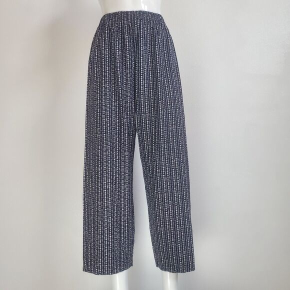 Vintage 80's Philly Navy Patterned Pants - Picture 1 of 8